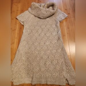 Womans Worthington Short Sleave Cowl Neck Cable Knit Sweater Size Small